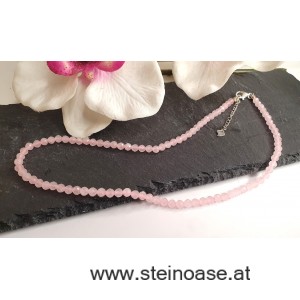 Kette Rosenquarz facettiert 4mm